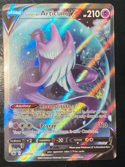 Galarian Articuno V 170/198 Chilling Reign Alternate Full Art Card V6 bubble alt - Image 1