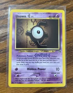 Pokemon TCG Unown [E] 67/75 Neo Discovery Regular NM Common Card - Image 1