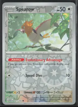 Spearow Common SV: Scarlet & Violet 151 021/165 NM Pokemon Card Reverse Holo - Image 1