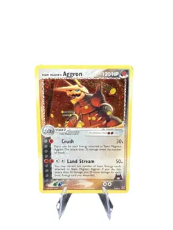Pokemon Team Magmas Aggron 7/95 Holo Rare Card Team Magma vs Team Aqua 2004 Rare - Image 2