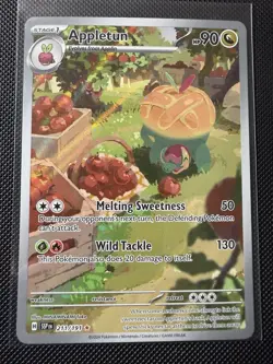 Pokemon Appletun 211/191 Sv08: Surging Sparks Illustration Rare Holo Card - Image 1