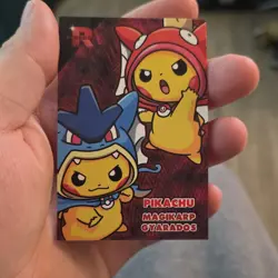 Pokemon TCG Rocket Team Pikachu Magikarp Gyarados Pokemon Card - Image 1