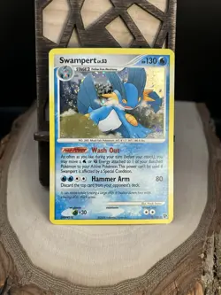 Pokemon D&P Great Encounters Swampert LV. 53 Holo-Foil Card 9/106 NM- Condition - Image 1