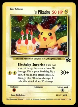 Pokemon Cards _____'s Pikachu 24 Wizards Black Star Promos Promo *eBay Live* - Image 1