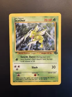 Pokemon Scyther TCG Jungle Card 26/64 Unlimited Rare, LP Condition - Image 1