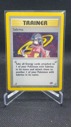 Pokemon TCG Sabrina Trainer Gym Challenge Holo Card 20/132 Rare - Image 1
