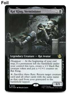 Rat King, Verminister (Extended Art) (FOIL) MTG Teenage Mutant Ninja Turtles 💀 - Image 1