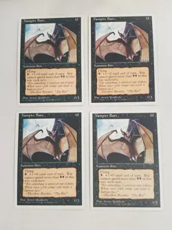MTG Playset 4x Vampire Bats (4th Edition/Black/C) - BGM - Image 1