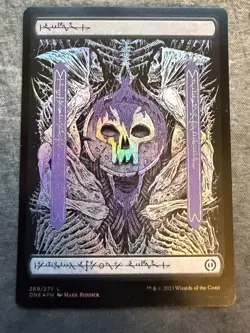MTG Phyrexian Swamp 269/271 Phyrexia: All Will Be One Full Art Land LP - Image 1