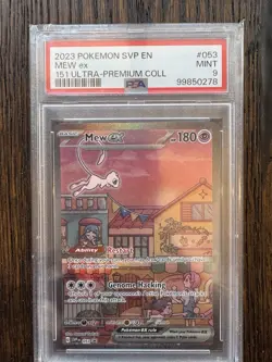 Mew ex 053 PSA 9 Pokemon Scarlet & Violet 151 UPC Promo Card Holo Rare - Image 1