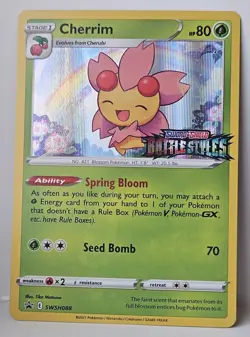 Cherrim - (Prerelease) SWSH088 Holo Pokemon Sword & Shield Black Star Promo Card - Image 1