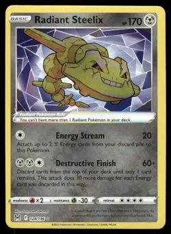 Pokemon Cards Radiant Steelix 124/196 Lost Origin Radiant Rare NM - Image 1