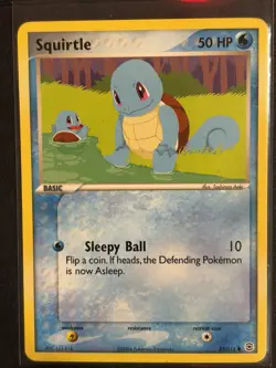 Pokemon Squirtle EX FireRed & LeafGreen 82/112 Common Regular 2004 Card - Image 1