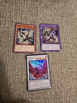 Lot Of 3 1996 Limited Edition Yu-gi-oh Cards. White Rose & Black Rose Dragon,... - Image 1