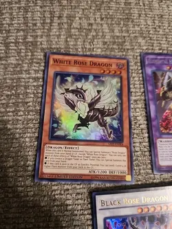 Lot Of 3 1996 Limited Edition Yu-gi-oh Cards. White Rose & Black Rose Dragon,... - Image 2