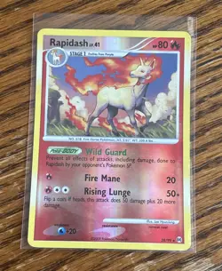 Pokemon TCG Rapidash 28/99 Arceus Rare Reverse Holo MP Card 2009 - Image 1
