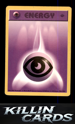 1st Edition Psychic Energy 101/102 Common Base Set (Shadowless) Pokemon Card MP - Image 1