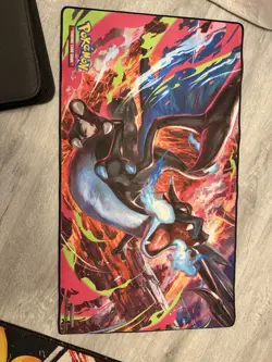 Mega Charizard X Board Game Pokemon Playmat Card Play Mat TCG CCG Pad Mousepad - Image 1