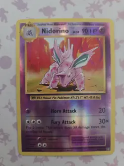 NIDORINO 44/108 Reverse Holo XY Evolutions Pokemon Card Light Play - Image 1