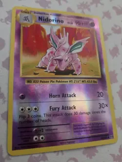 NIDORINO 44/108 Reverse Holo XY Evolutions Pokemon Card Light Play - Image 2