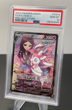 Pokemon 2022 PSA 10 Sylveon V Full Art Brilliant Stars TG14/TG30 Card - Image 2