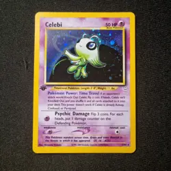 Celebi 03/64 1st Edition Holo Neo Revelation Pokemon Card TCG NM - Image 1