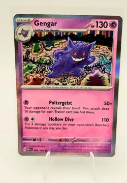 Gengar 094/165 Reverse Holo Rare Pokemon Card 151 Set NM - Image 2