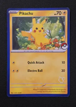 Official Pokemon TCG - Pikachu Blue Border - My First Battle STAMPED Card - Image 1