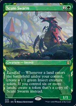 1x Scute Swarm - Showcase NM-Mint, English Zendikar Rising MTG Magic - Image 1
