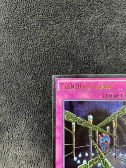 Yugioh Fiendish Chain, AP08-EN003, Unlimited, Ultimate Rare NM-VLP - Image 2