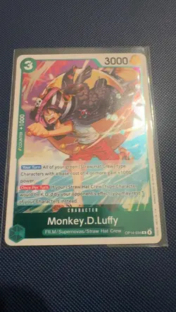 Monkey.D.Luffy OP14 34 Rare The Azure Sea's Seven OP14-034 NM One Piece - Image 1