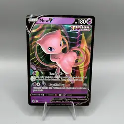 Mew V 113/264 Fusion Strike Ultra Rare Holo Pokemon Card NM - Image 1