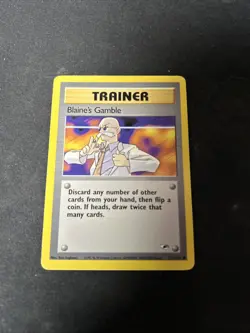 BLAINE’S GAMBLE - Gym Heroes Set - 121/132 - Common - Pokemon Card D - Image 1