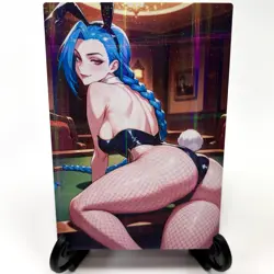 League of Legends Jinx Sexy Anime Waifu Girl Doujin Lewd Goddess Story Art Card - Image 2