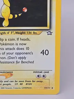 Pokemon: Ampharos 1/111 Neo Genesis Rare Card Rare Holo - Image 4