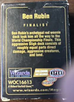 Magic the Gathering 1998 Seattle World Championship Deck Ben Rubin - Gently Used - Image 5