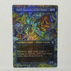 April Reporter of the Weird Borderless Foil 206 MTG Teenage Mutant Ninja Turtles - Image 1