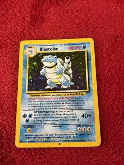 Italian Blastoise Base Set Wotc Pokemon Card Played - Image 5