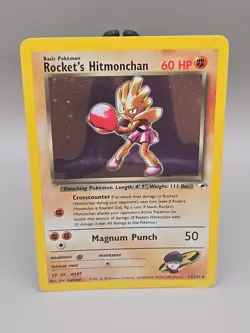 Pokemon Card - Rocket’s Hitmonchan 11/132 - Gym Heroes Holo Rare - Image 1