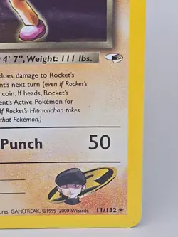 Pokemon Card - Rocket’s Hitmonchan 11/132 - Gym Heroes Holo Rare - Image 4
