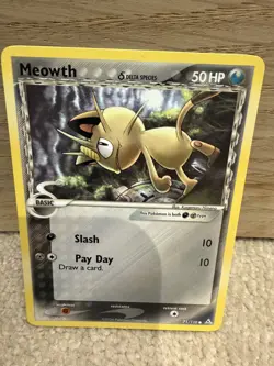 Meowth 71/110 (Holon Phantoms) Delta Species common vintage card - Image 1