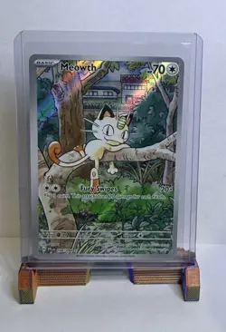Pokemon Meowth Illustration Rare Holo Me02: Phantasmal Flames 106/094 TCG Card - Image 1
