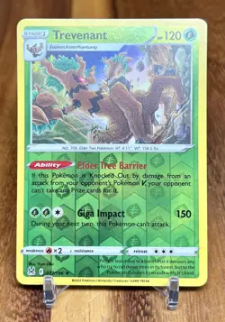 Trevenant 017/196 Reverse Holo Rare Lost Origin Pokemon Card NM - Image 1