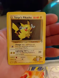 Pokemon TCG Lt. Surge's Pikachu Gym Heroes 81/132 Unlimited Common Card - Image 1