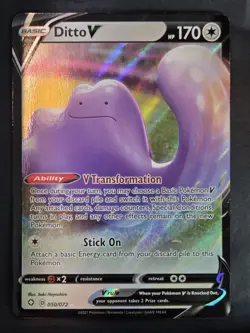 Ditto V 050/072 Shining Fates NM Ultra Rare Pokemon Card - Image 1