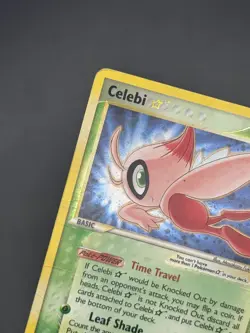 Celebi *Gold Star* 2006 100/100 Crystal Guardians Pokemon Card Ungraded DMG - Image 3