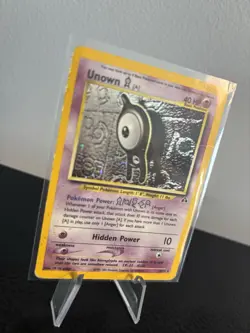 Unown (A) Neo Discovery Near Mint 14/75 Holo-Rare Pokemon Card - Damaged - Image 2