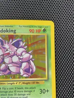 Nidoking 11/102 Holo Rare Base Set Edition Pokemon Card 1999 WOTC LP/MP - Image 3