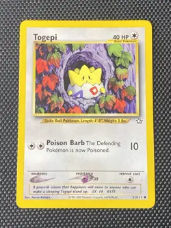 Pokemon Card - Togepi Neo Genesis 51/111 Uncommon LP+ - Image 1