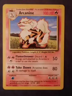 Pokemon Arcanine Uncommon 23/102 mint base card - Image 1